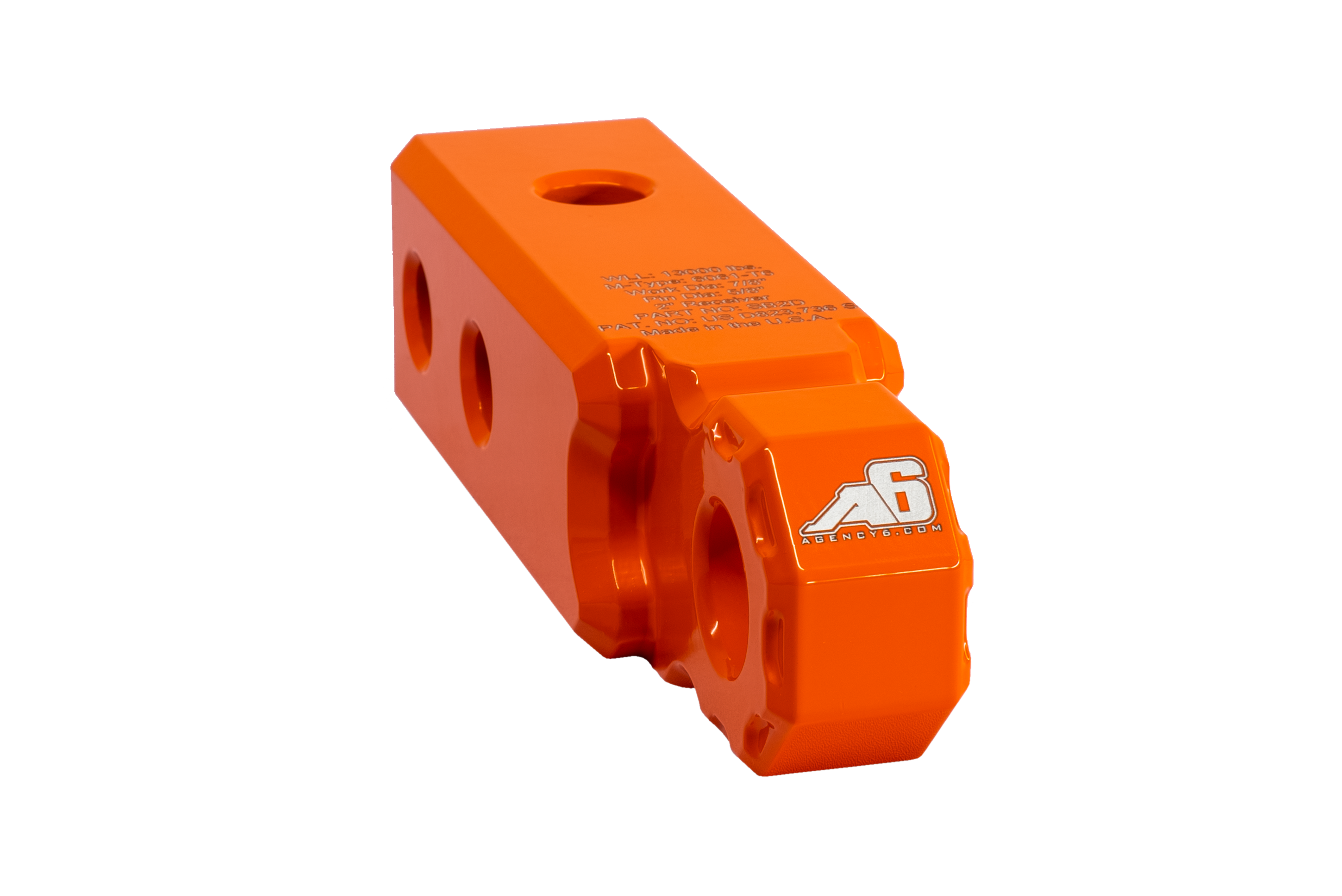 Agency 6 - Shackle Block 2" Assembly - Orange