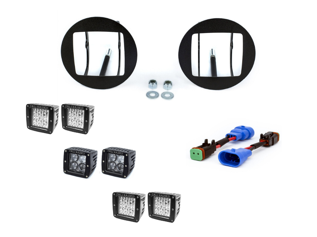 Cali Raised LED - LED Fog Light Pod Replacements Brackets Kit - Toyota Tacoma (2005-2011)