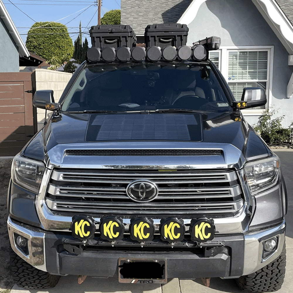 Lensun Solar - 90W Hood Flexible Solar Panel - Toyota Tundra (2014-2021)
