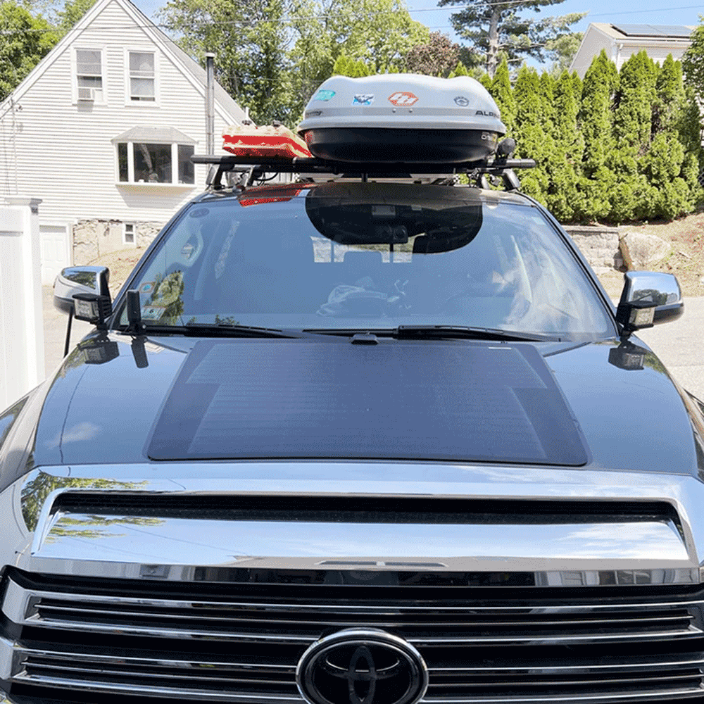 Lensun Solar - 90W Hood Flexible Solar Panel - Toyota Tundra (2014-2021)