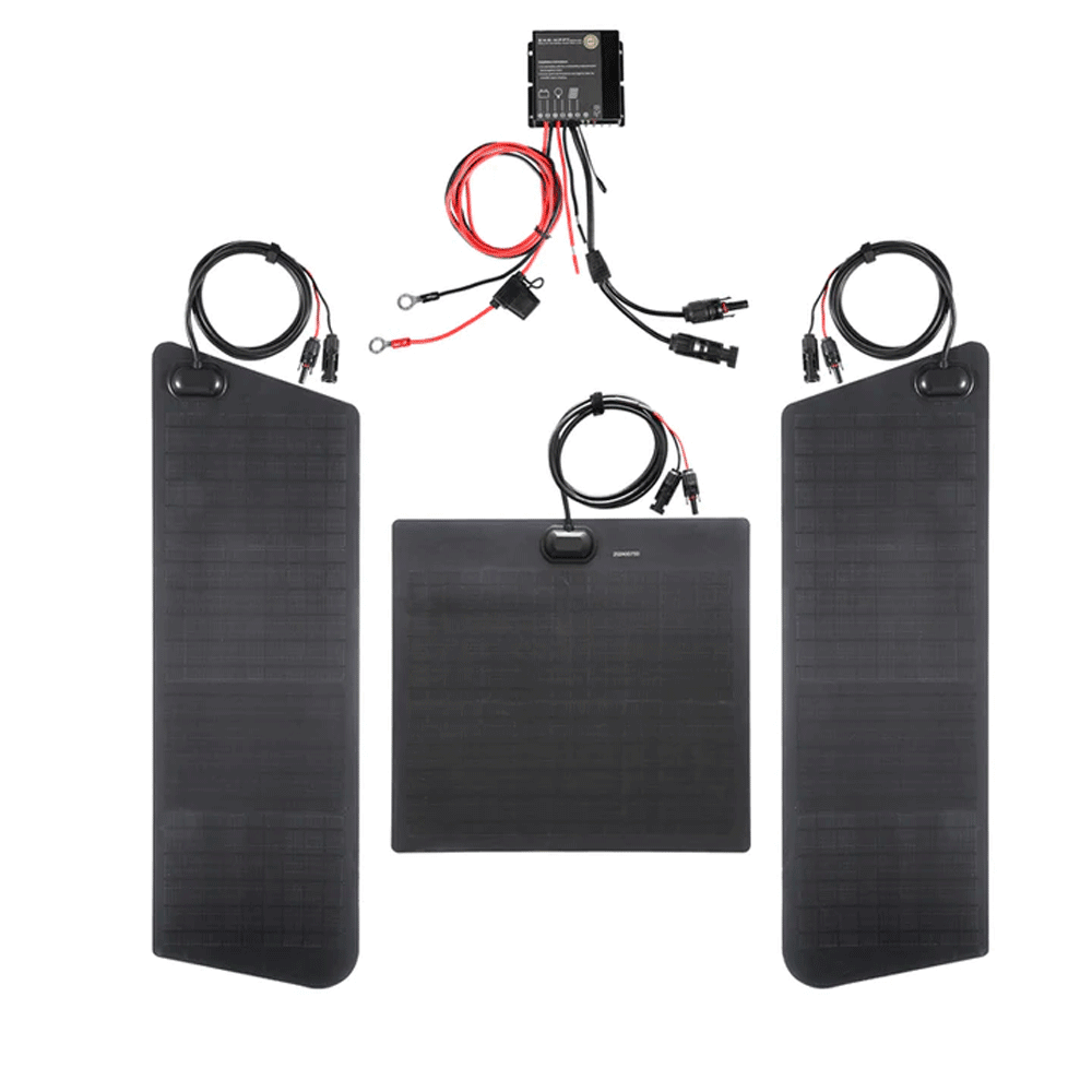 Lensun Solar - 80W Hood Solar Panel with Scoop - Toyota 4Runner (2003-2024)