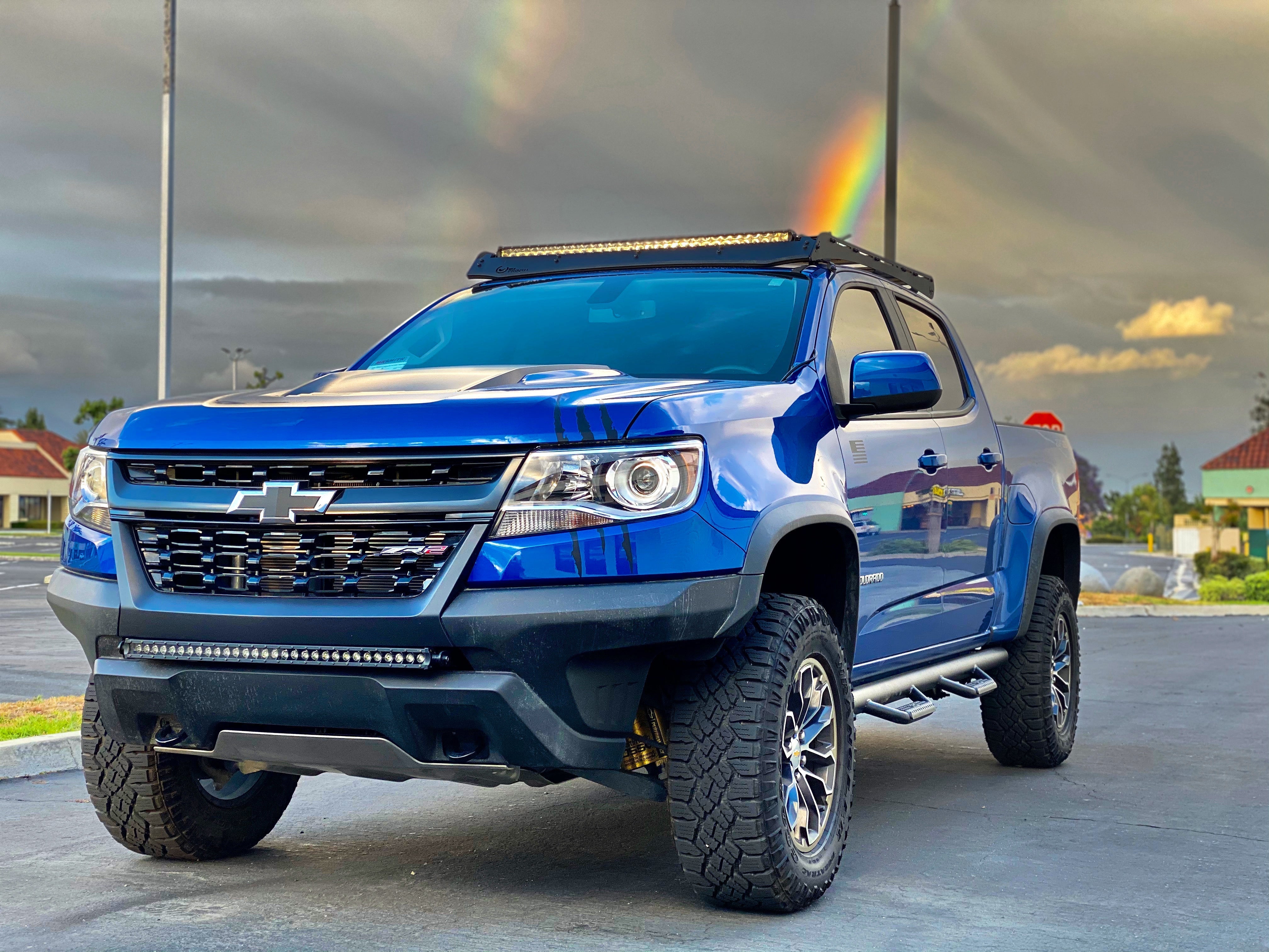 Cali Raised LED - 40" Cut-Out Prinsu Roof Rack Slim LED Light Bar Bracket Kit