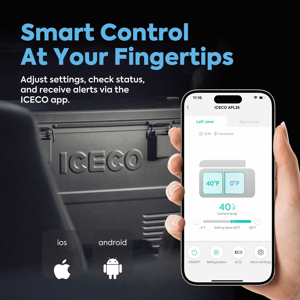 ICECO - APL35 Dual Zone Aluminum Fridge Refrigerator - 35 LT