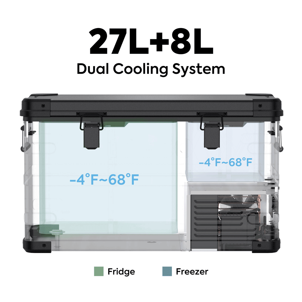 ICECO - APL35 Dual Zone Aluminum Fridge Refrigerator - 35 LT