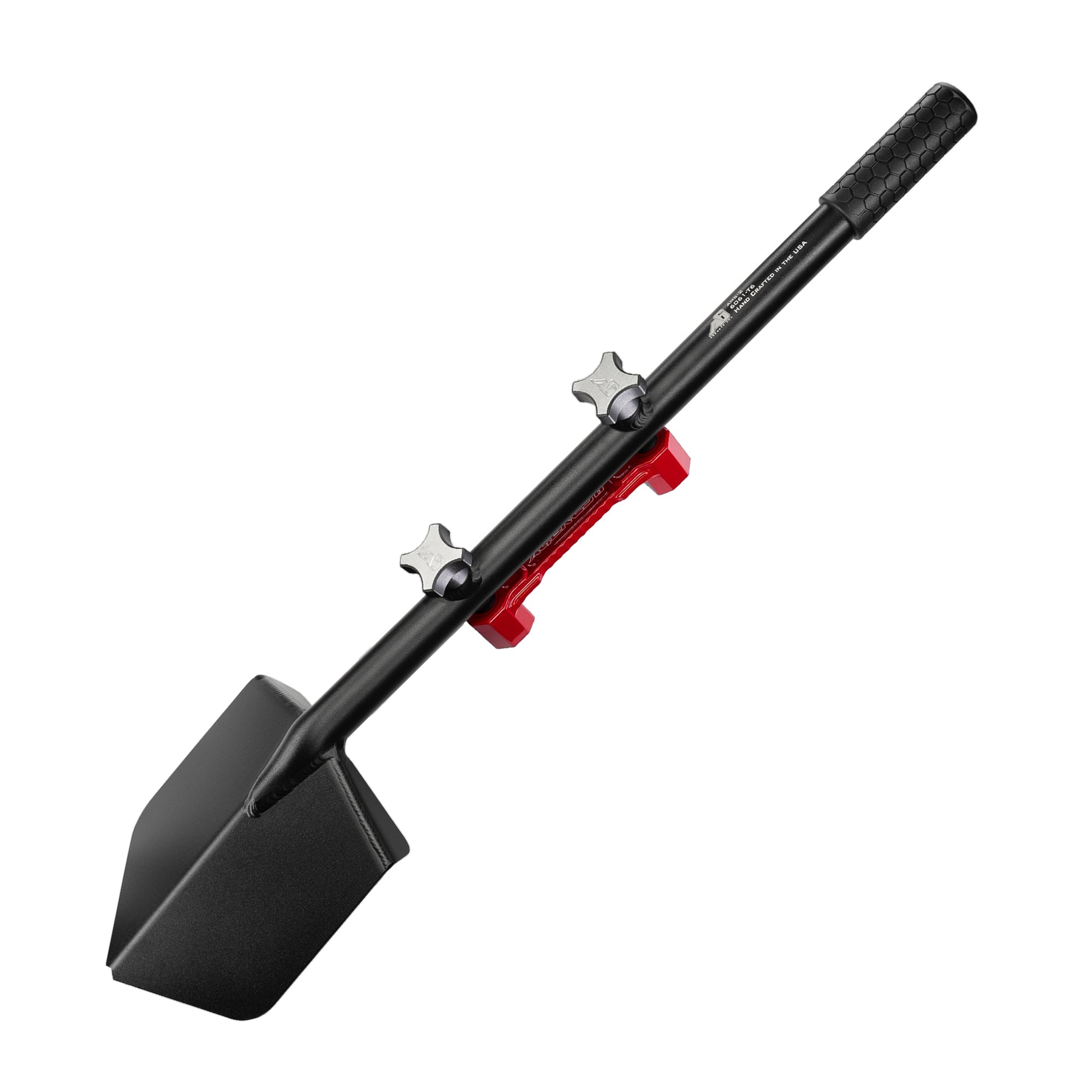 Shovel / Mount Combo - Black Long Shovel / Red SSM with Knobs