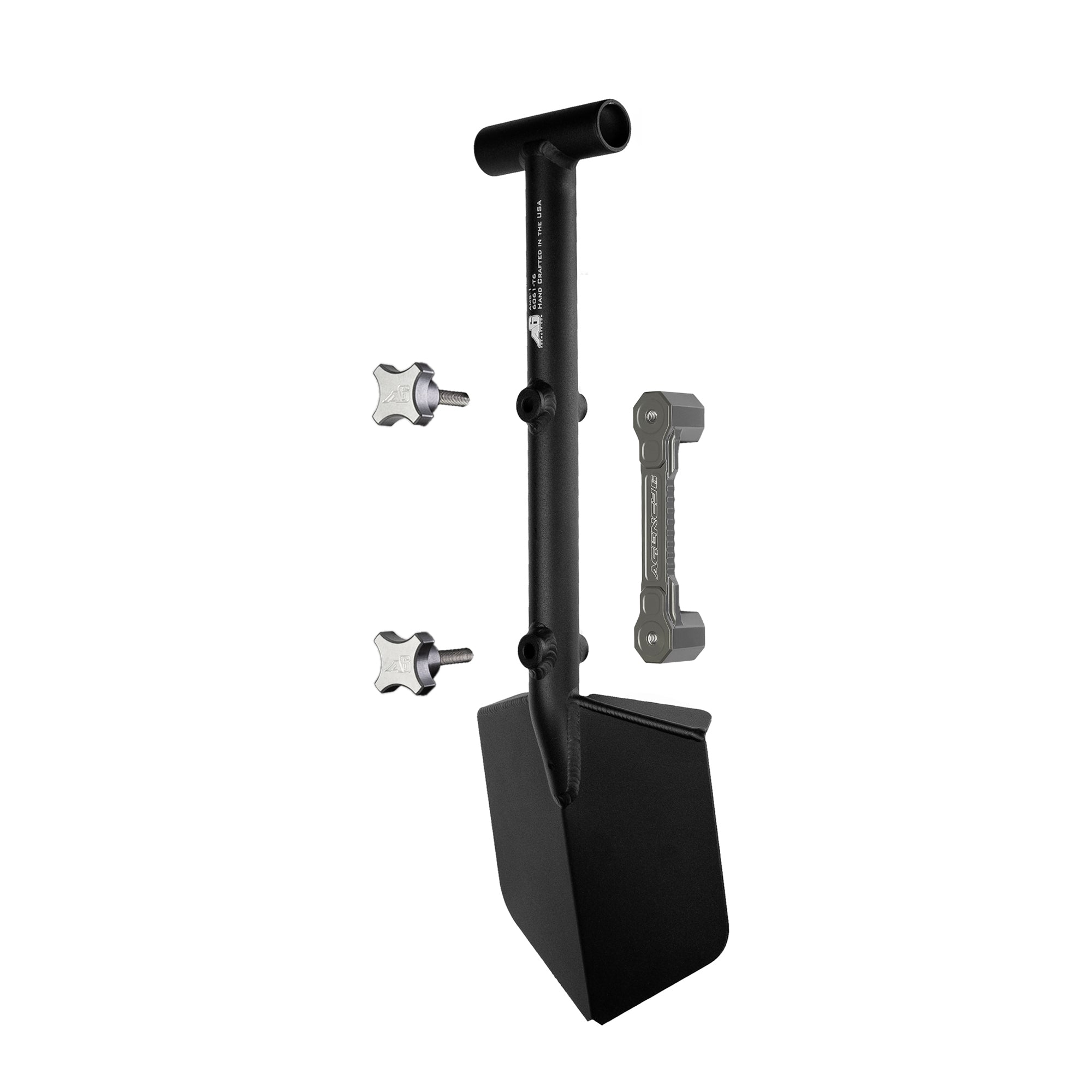 Agency 6 - Shovel / Mount Combo - Black Mini Shovel / Grey SSM with Knobs