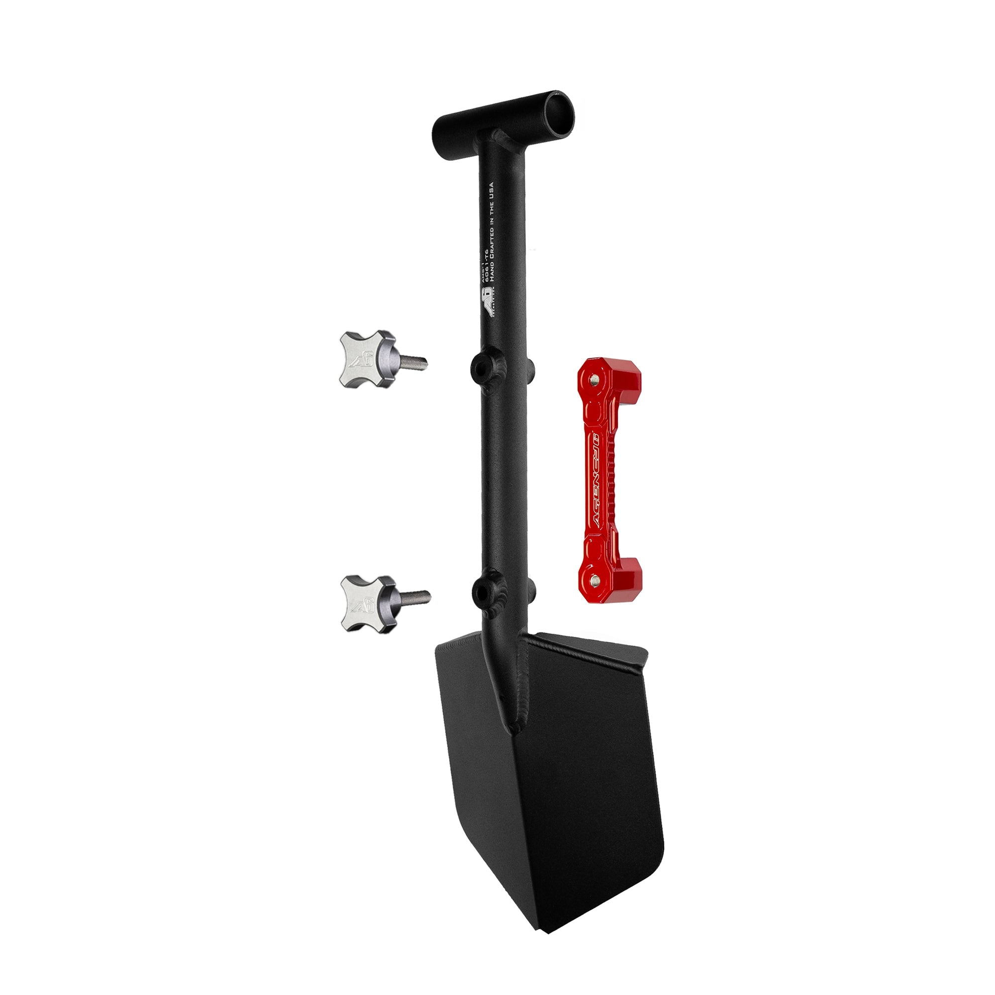 Agency 6 - Shovel / Mount Combo - Black Mini Shovel / Red SSM with Knobs