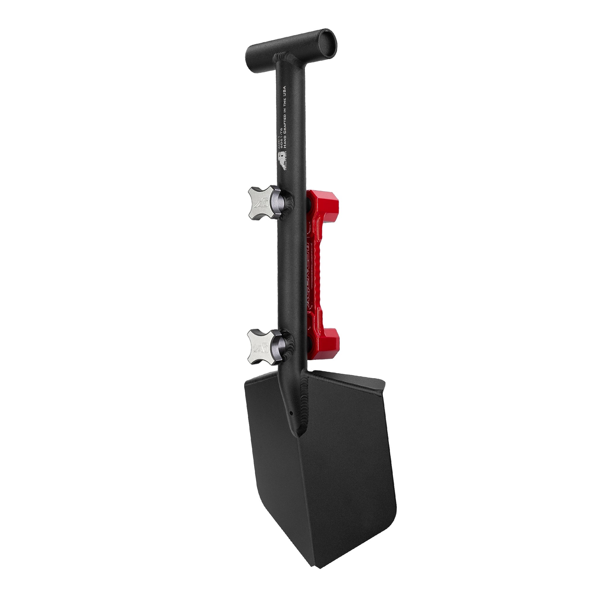 Agency 6 - Shovel / Mount Combo - Black Mini Shovel / Red SSM with Knobs