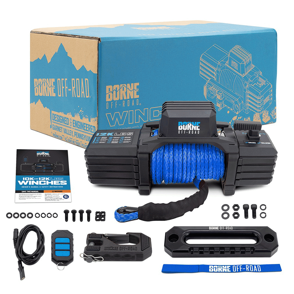 Borne Off-Road - 12K Electric Winch with Synthetic Rope