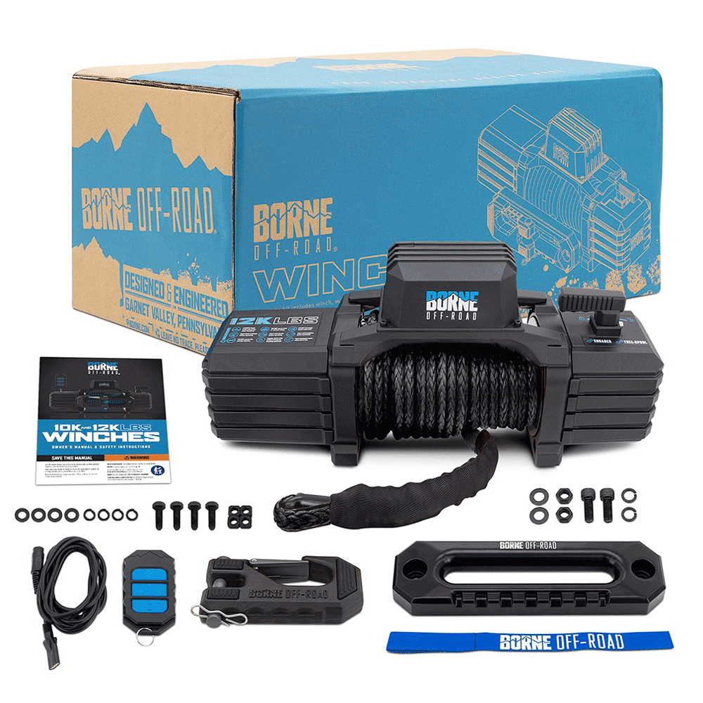 Borne Off-Road - 12K Electric Winch with Synthetic Rope