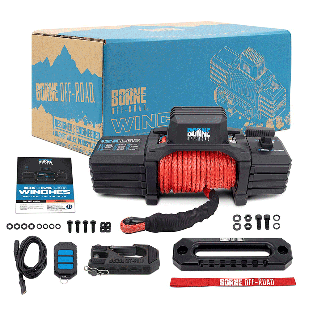 Borne Off-Road - 12K Electric Winch with Synthetic Rope