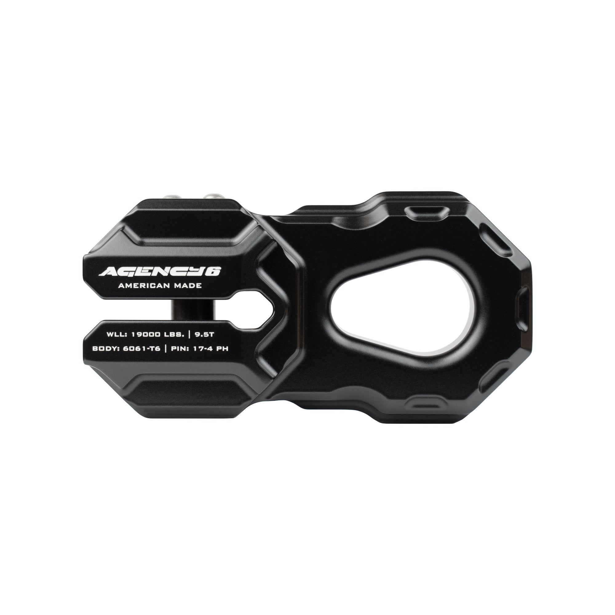 Agency 6 - Billet Winch Shackle - Black
