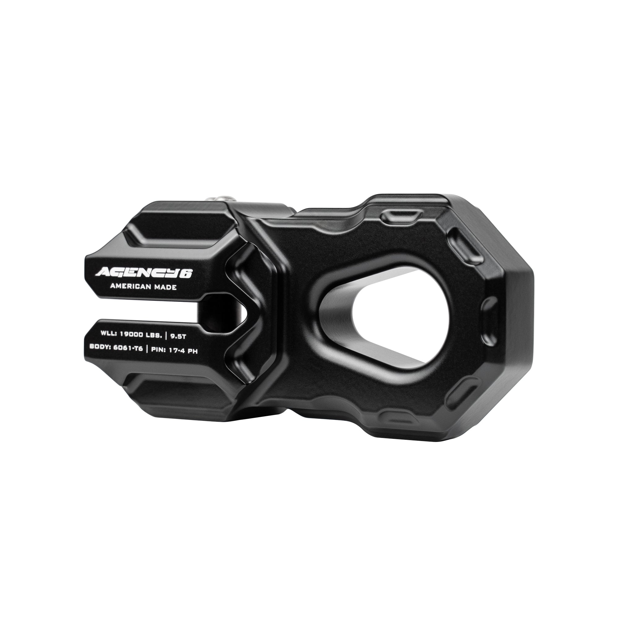 Agency 6 - Billet Winch Shackle - Black