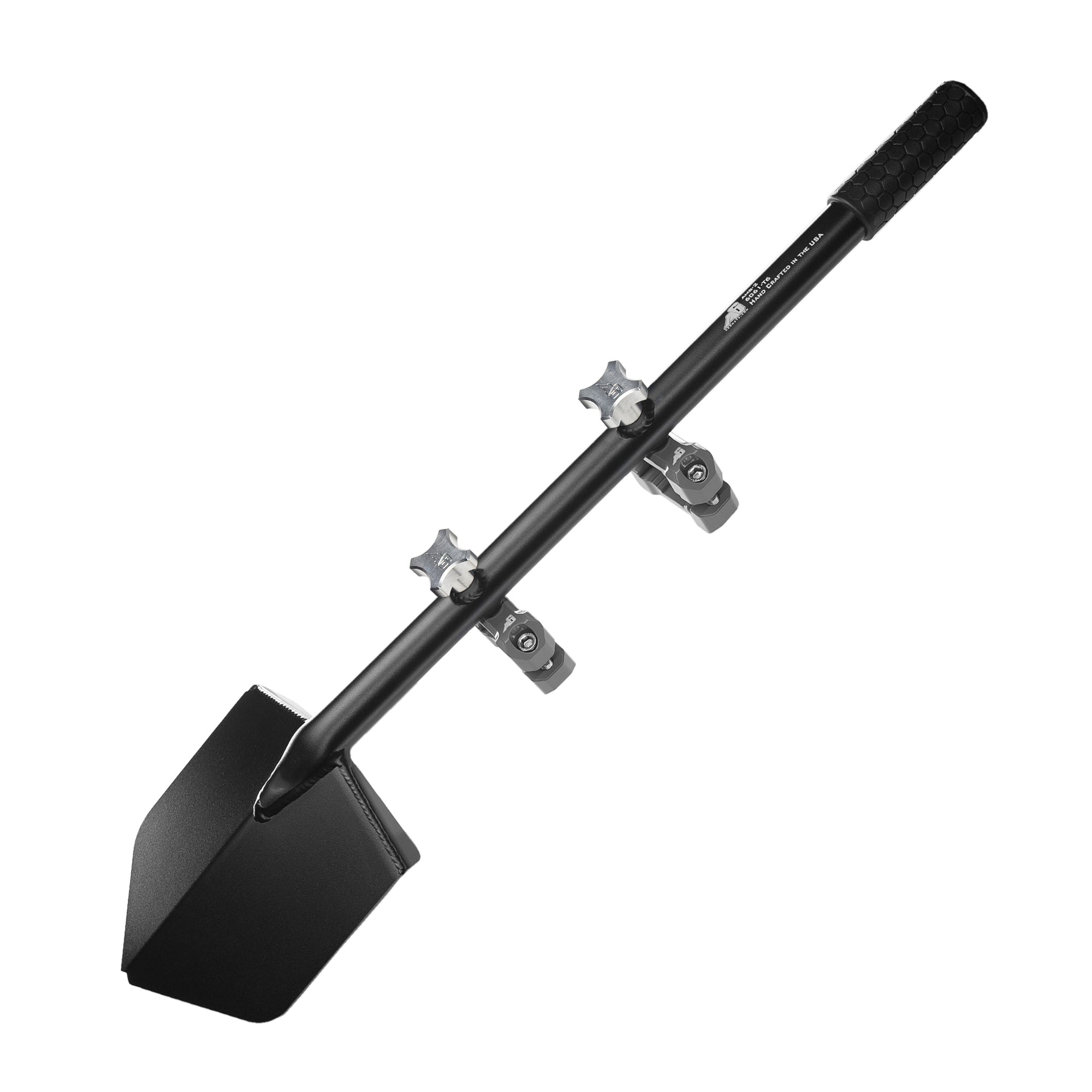Agency 6 - Shovel / Mount Combo - Black LONG Shovel / Grey UMD with Knobs