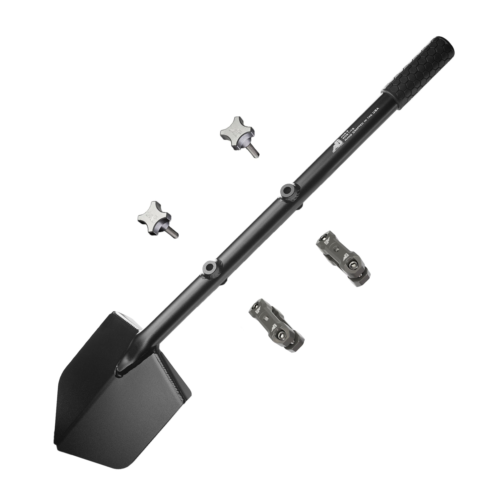 Agency 6 - Shovel / Mount Combo - Black LONG Shovel / Grey UMD with Knobs