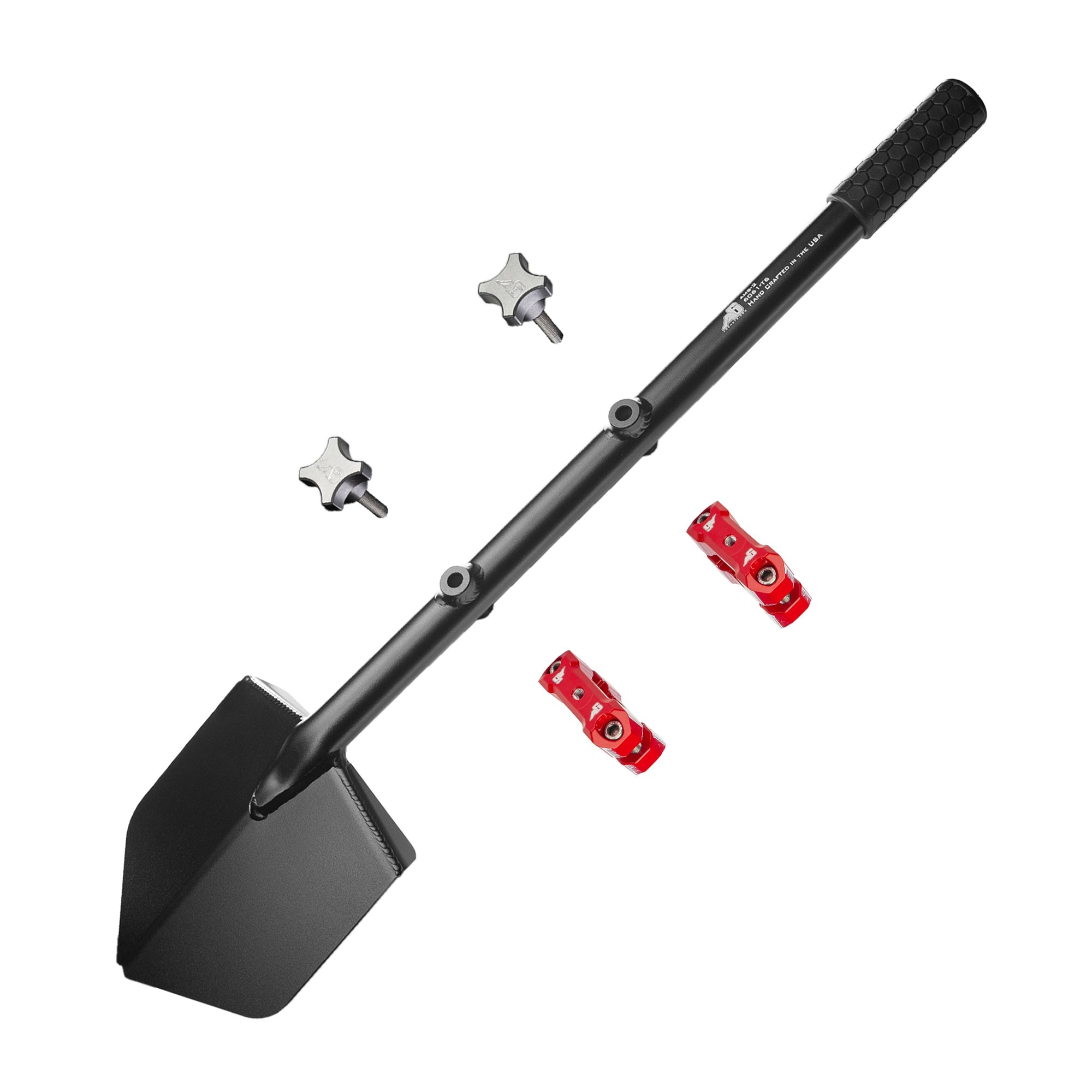 Agency 6 - Shovel / Mount Combo - Black Long Shovel / Red UMD with Knobs