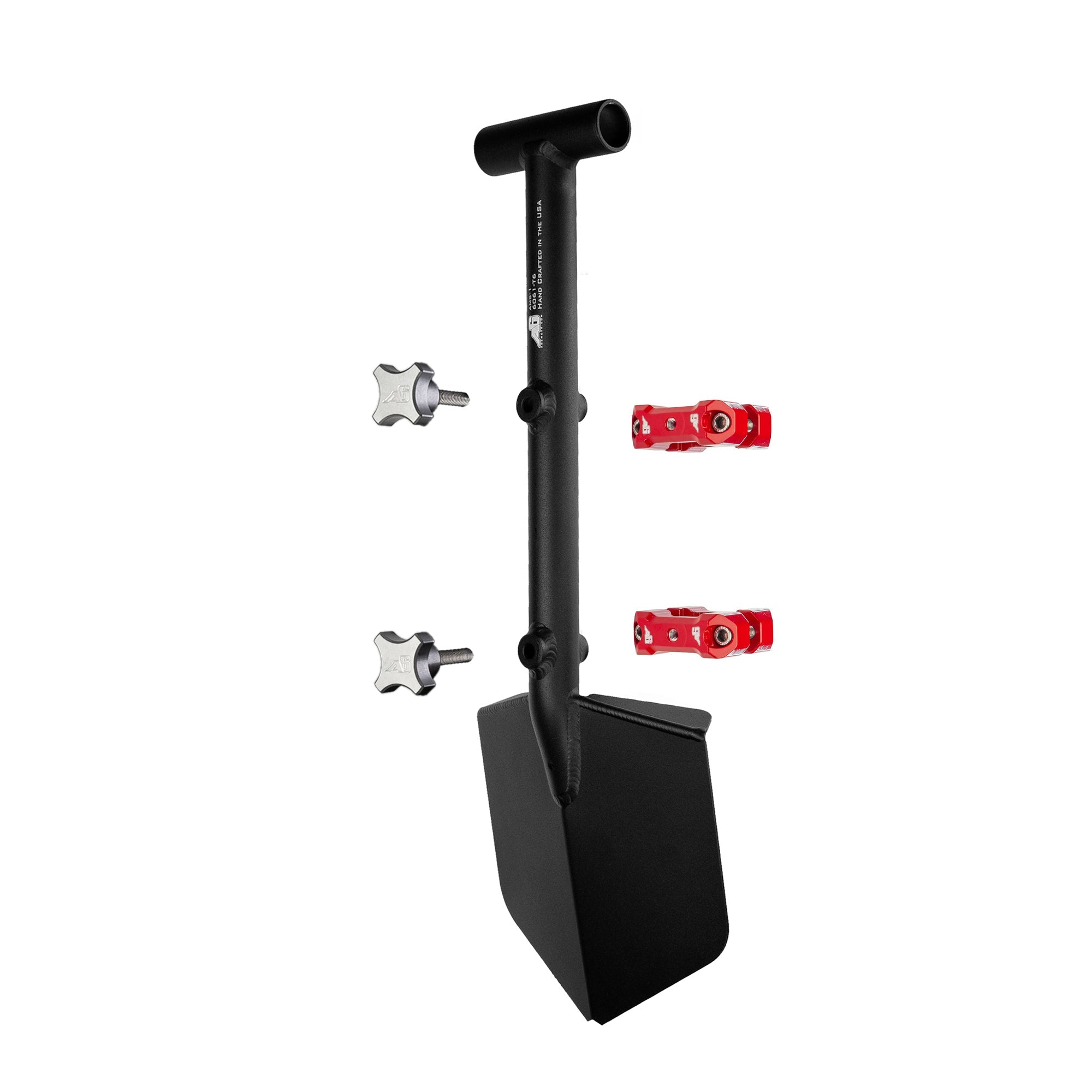 Agency 6 - Shovel / Mount Combo - Black Mini Shovel / Red UMD with Knobs