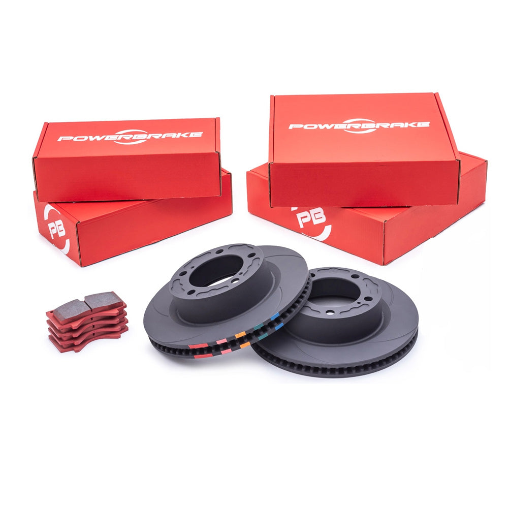 Powerbrake - Rear D-Line Rotor & Pad Kits - Lexus GX460 (2009+)