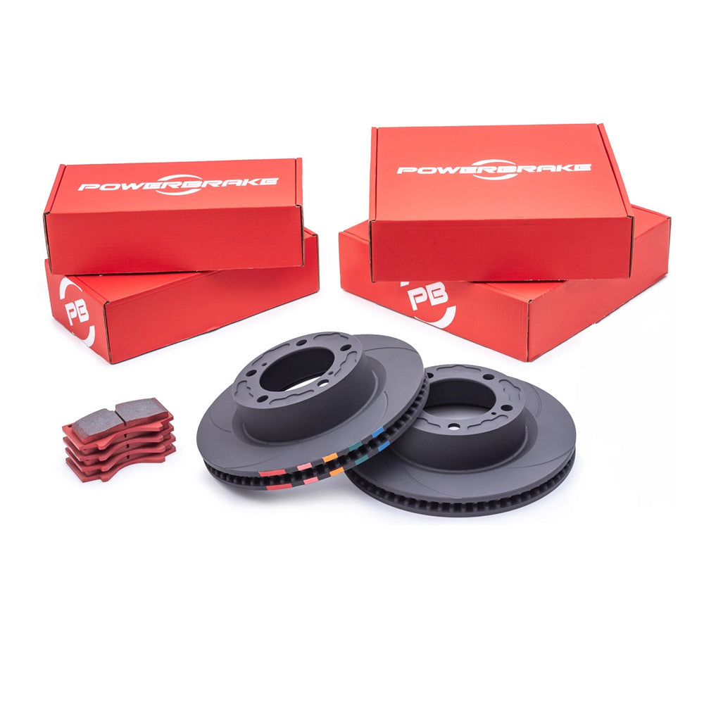 Powerbrake - D-Line Rear Rotor and PB05 Rear Brake Pad Kit - Toyota Tundra (2007-2021), Sequoia (2008-2021)