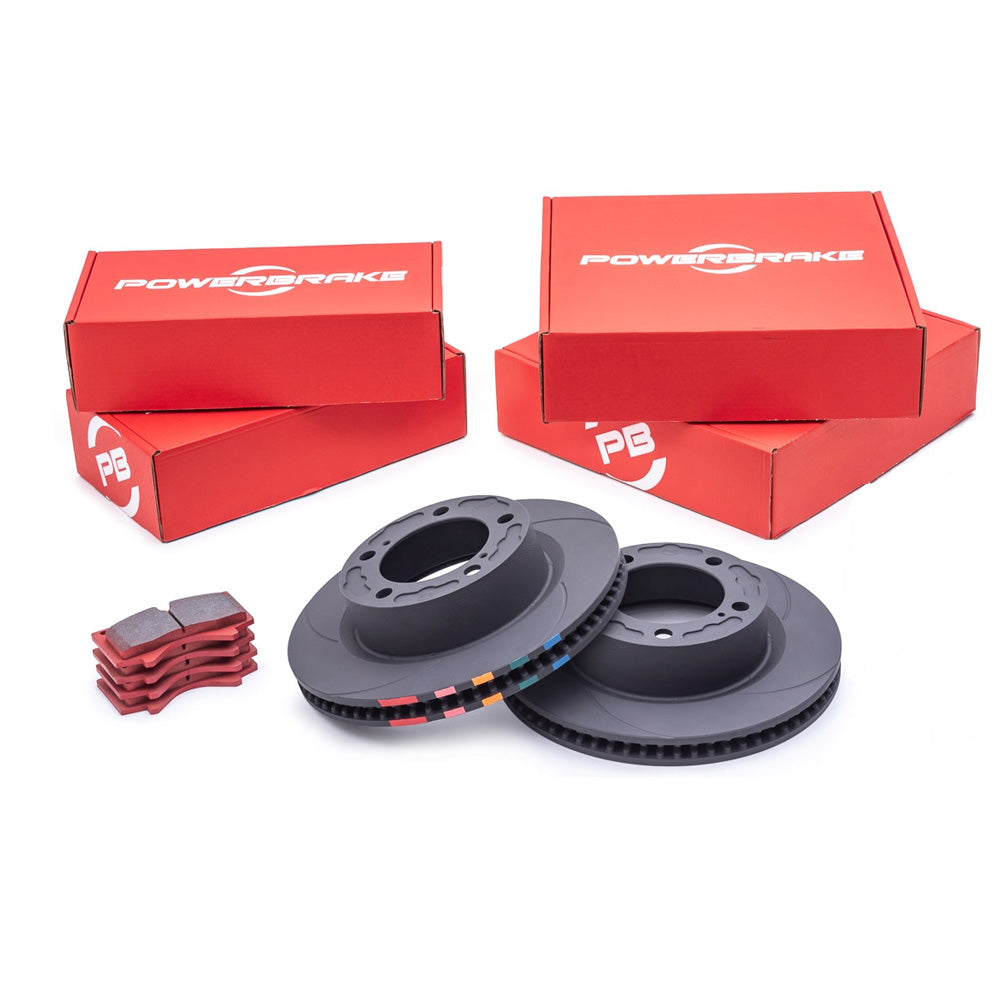 Powerbrake - D-Line Rear Rotor and PB05 Rear Brake Pad Kit - Toyota 4Runner (2003-2009), FJ Cruiser (2007-2009), Lexus GX470 (2003-2009)