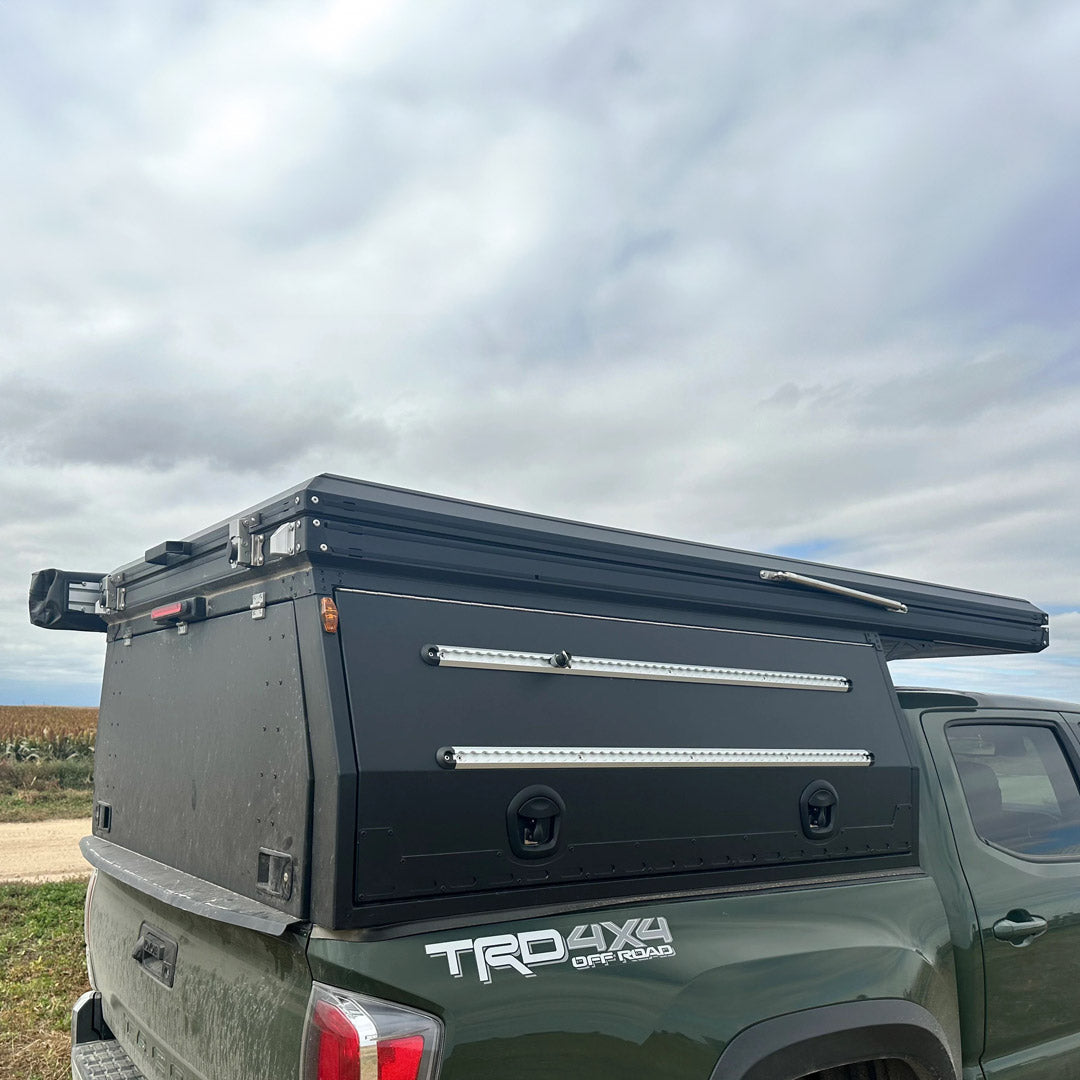 DirtBox - Canopy Camper – Modular Truck Camper Shell / Topper for Mid-Size & Full-Size Trucks - Toyota Tundra, Tacoma