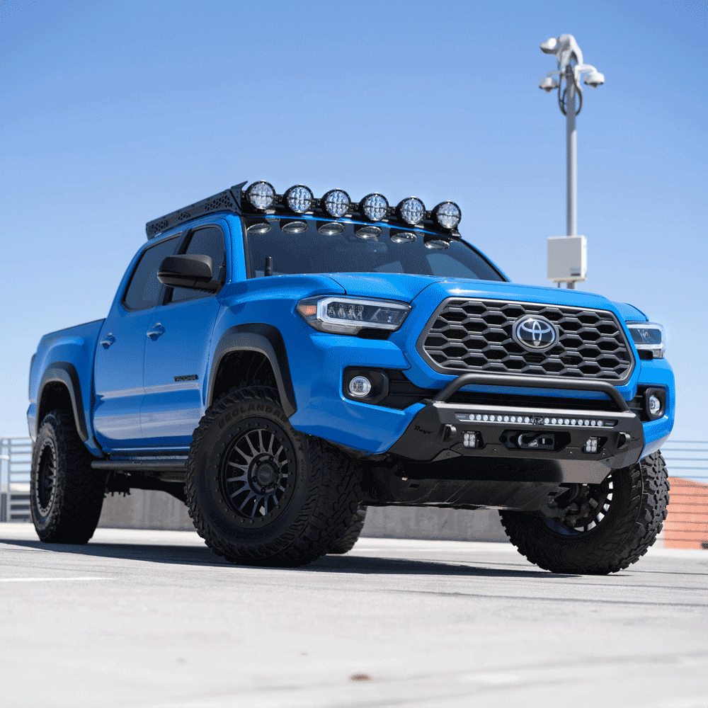 Rago Fabrication - Center Mount Winch Front Bumper with Top Hoop - Toyota Tacoma (2016-2023)