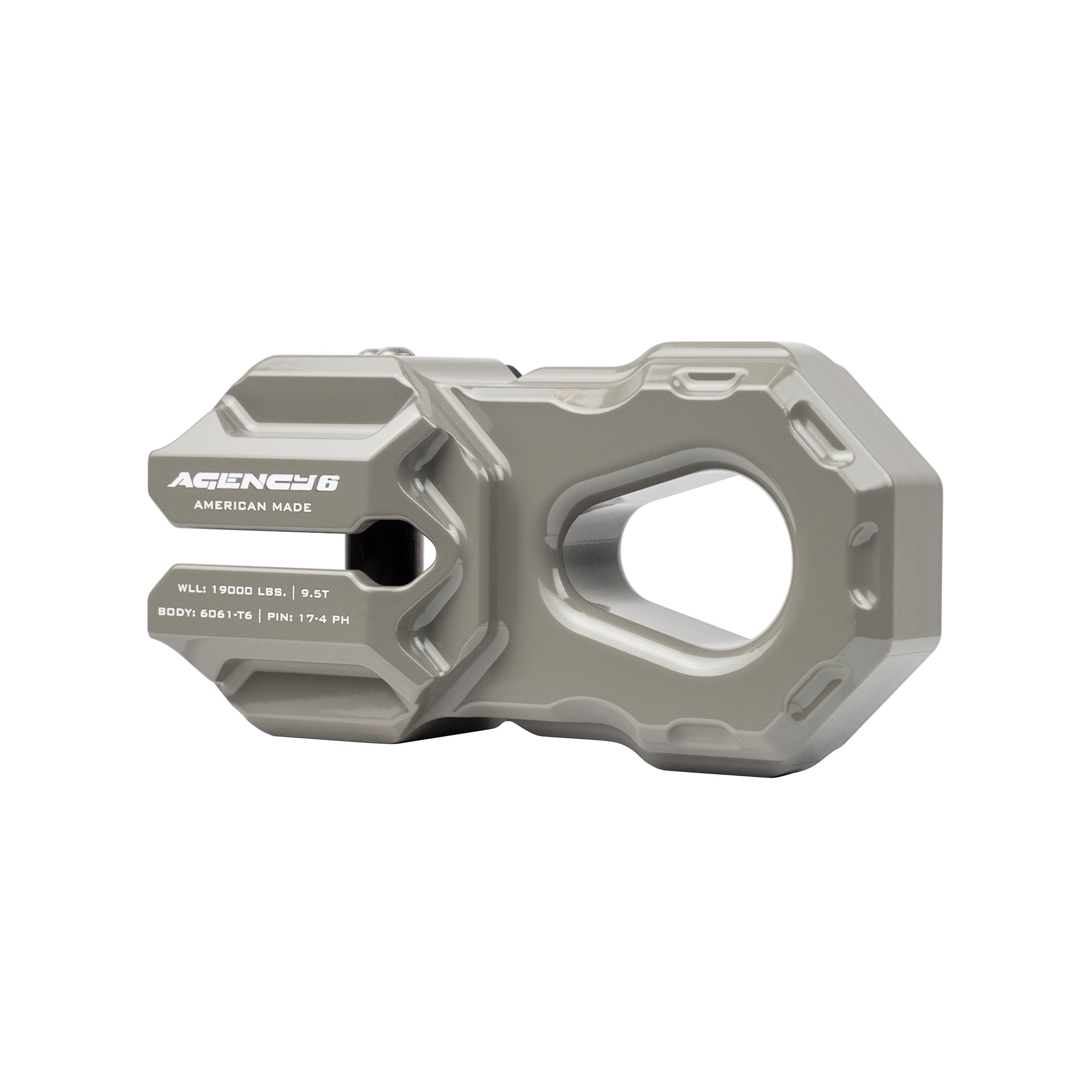 Agency 6 - Billet Winch Shackle - Earth Grey