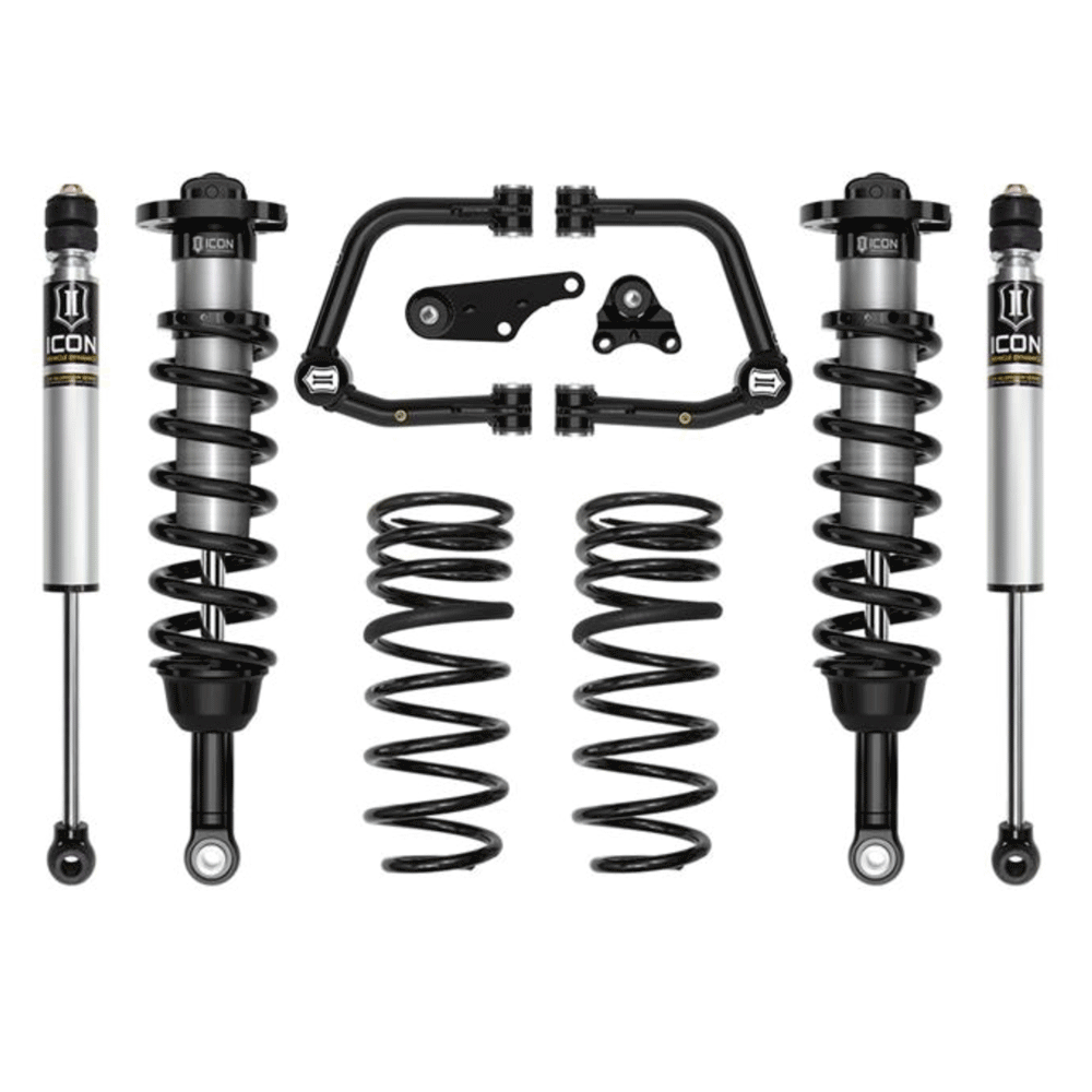 Icon - 1.25-3" Lift, Stage 2 Suspension System, Tubular UCA with Triple Rate Rear Springs - Toyota Tacoma (2024+)