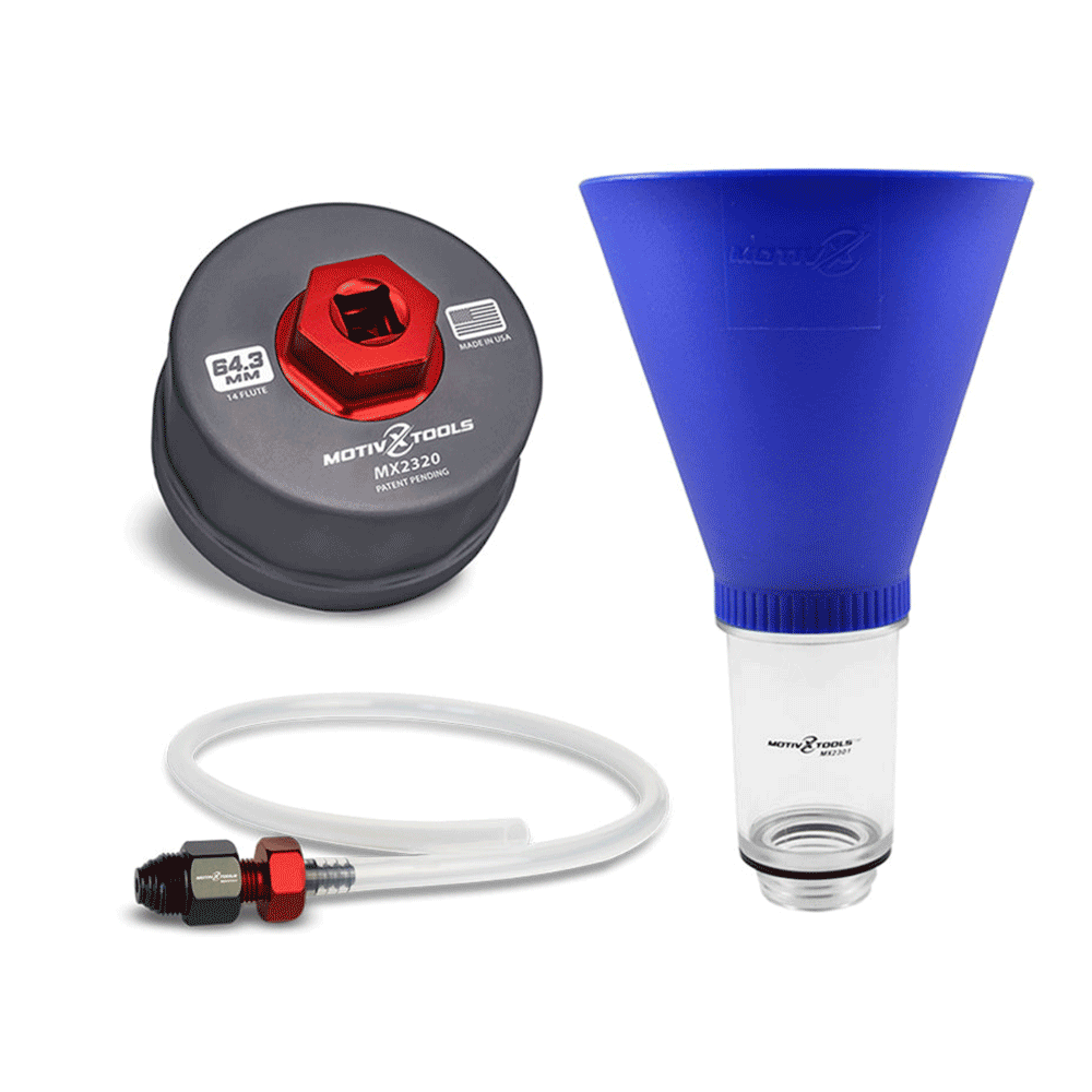 R4T - Toyota 2.0L - 5.7L Oil Filter Wrench, Drain Tool, & Funnel Bundle