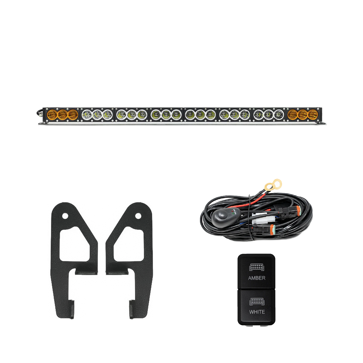 Cali Raised LED - Premium Roof Rack Front Light Bar Kit - Toyota Tacoma (2005-2023)