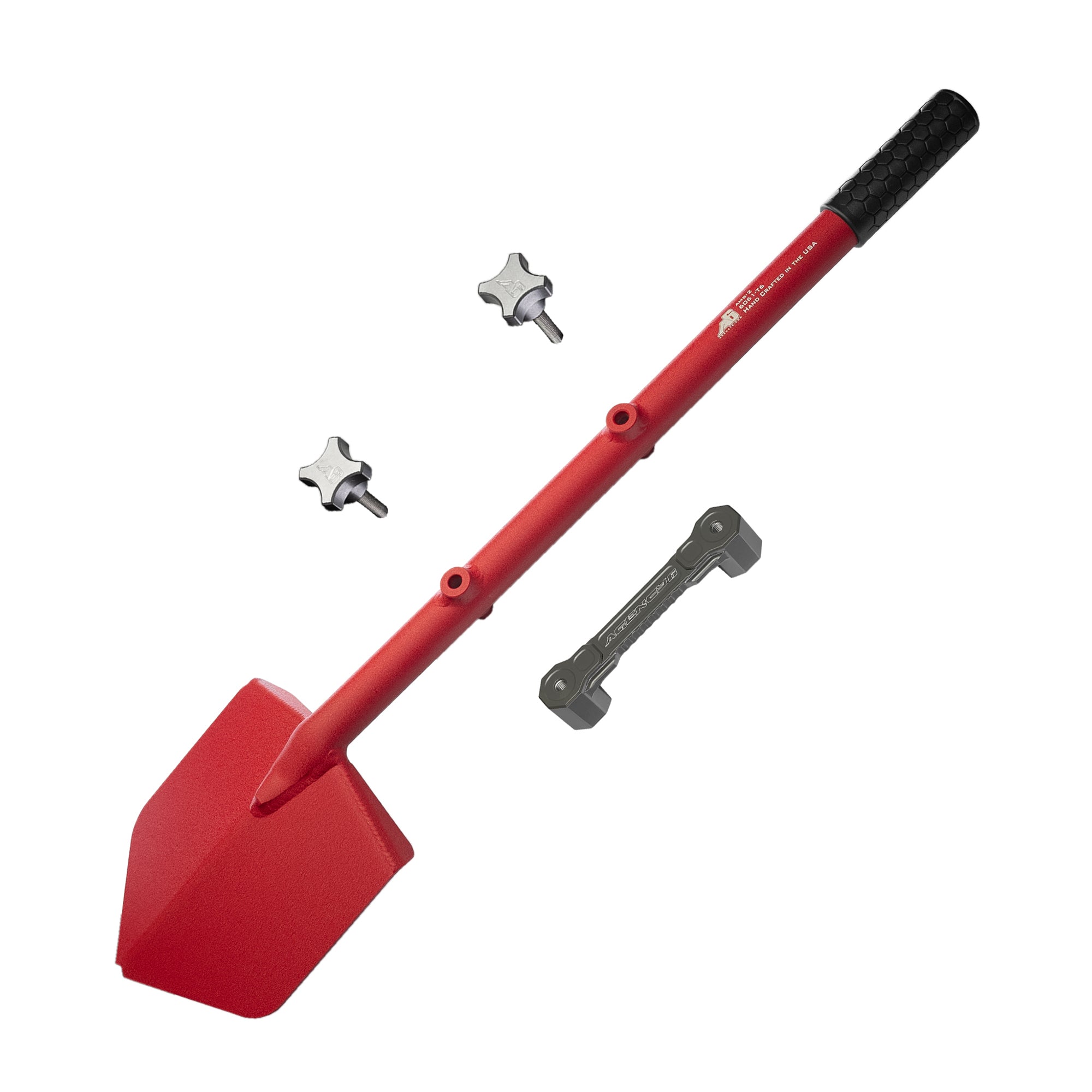 Agency 6 - Shovel / Mount Combo - Red Long Shovel / Grey SSM with Knobs