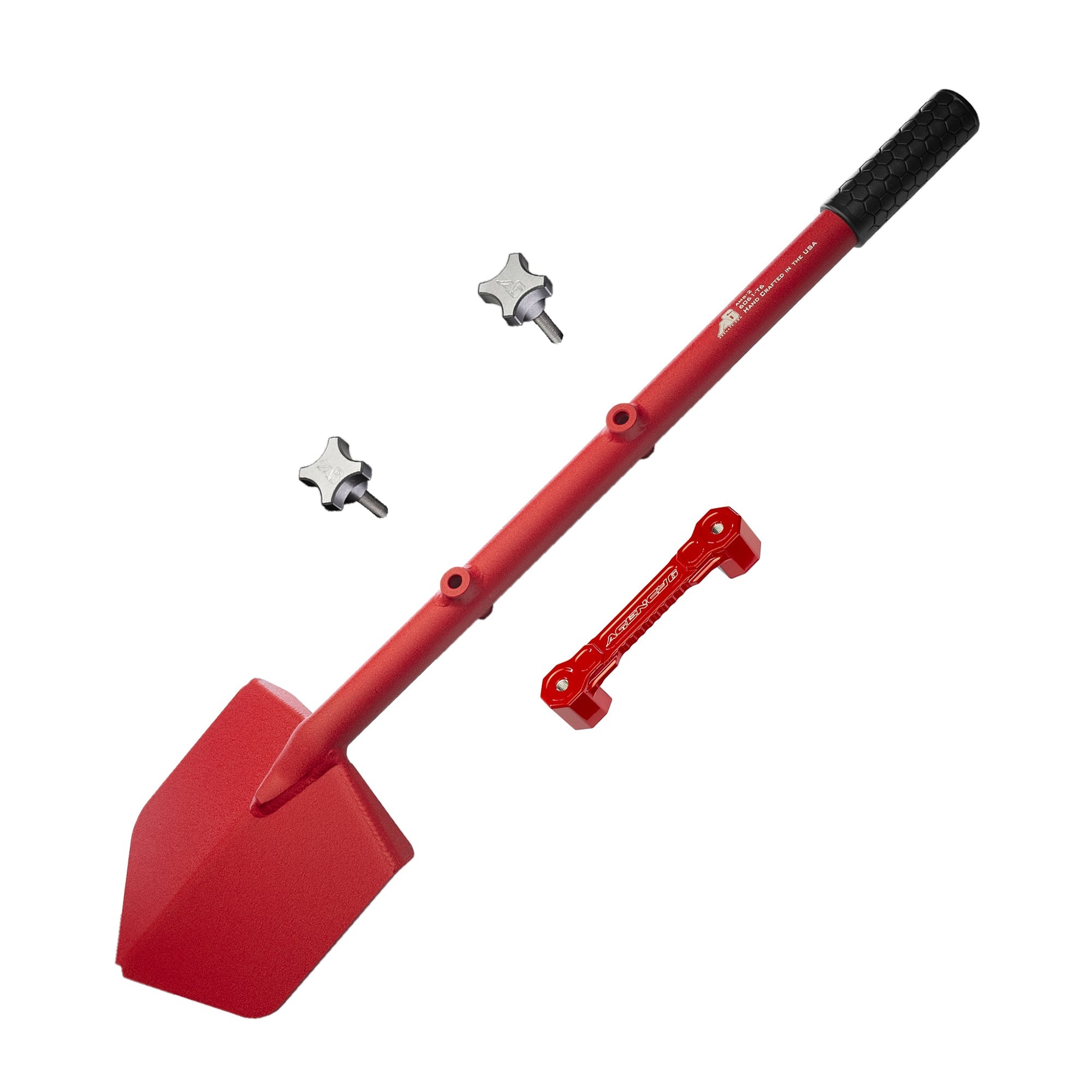Agency 6 - Shovel / Mount Combo - Red Long Shovel / Red SSM with Knobs