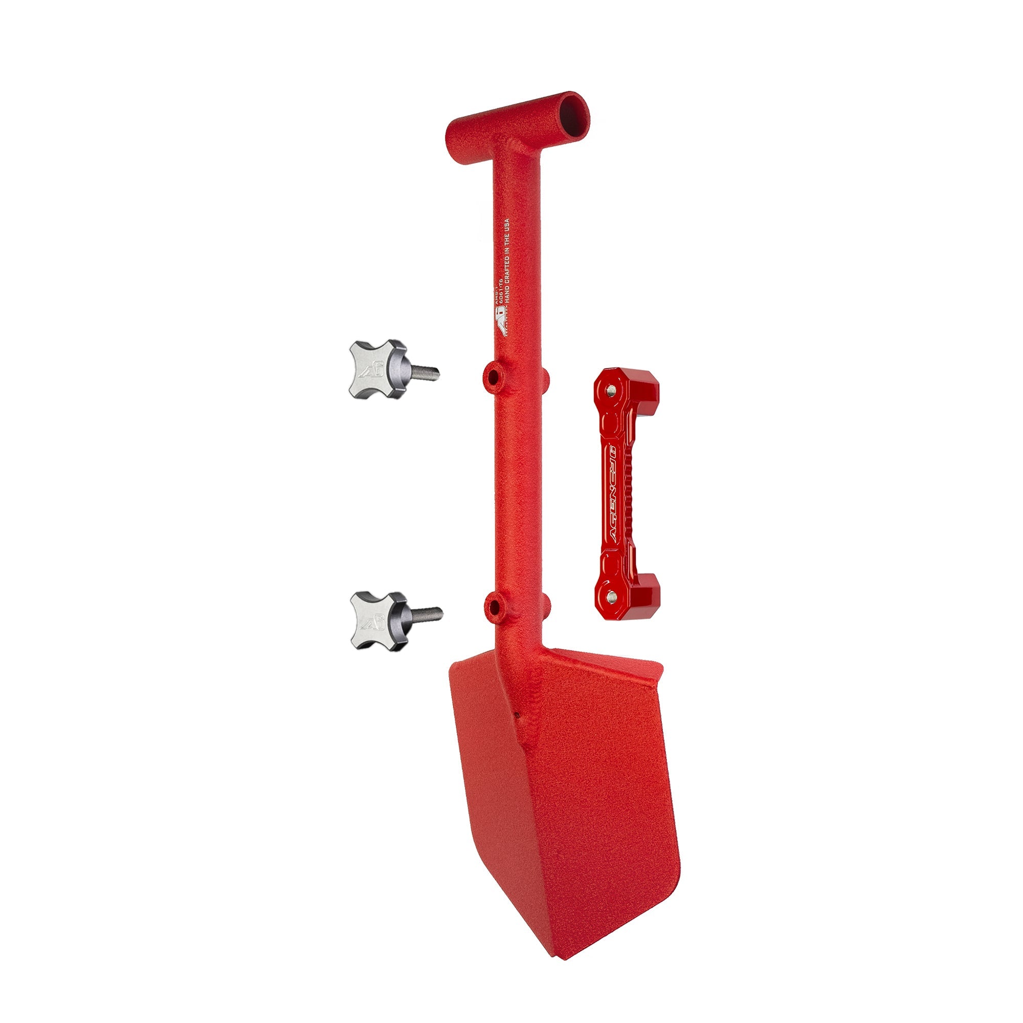 Agency 6 - Shovel / Mount Combo - Red Mini Shovel / Red SSM with Knobs