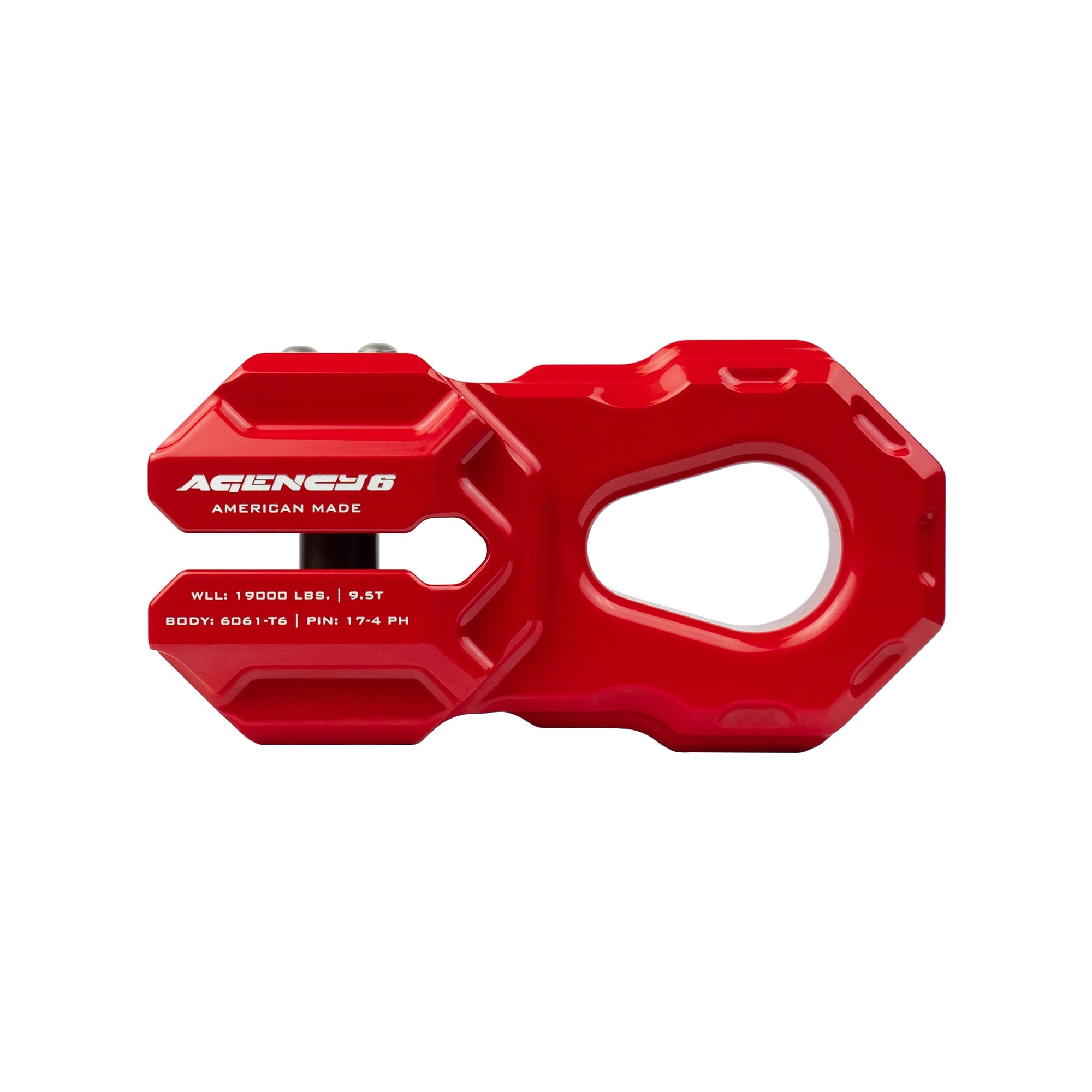 Agency 6 - Billet Winch Shackle - Red