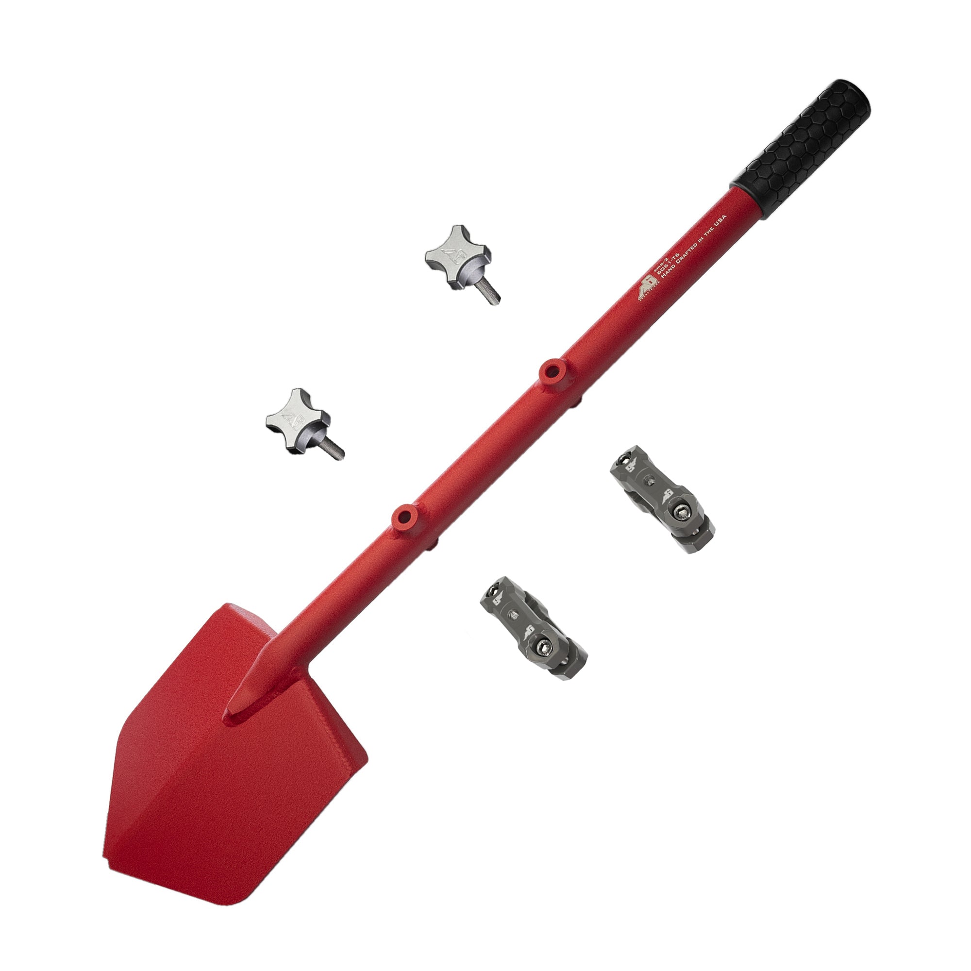 Agency 6 - Shovel / Mount Combo - Red Long Shovel / Grey UMD with Knobs