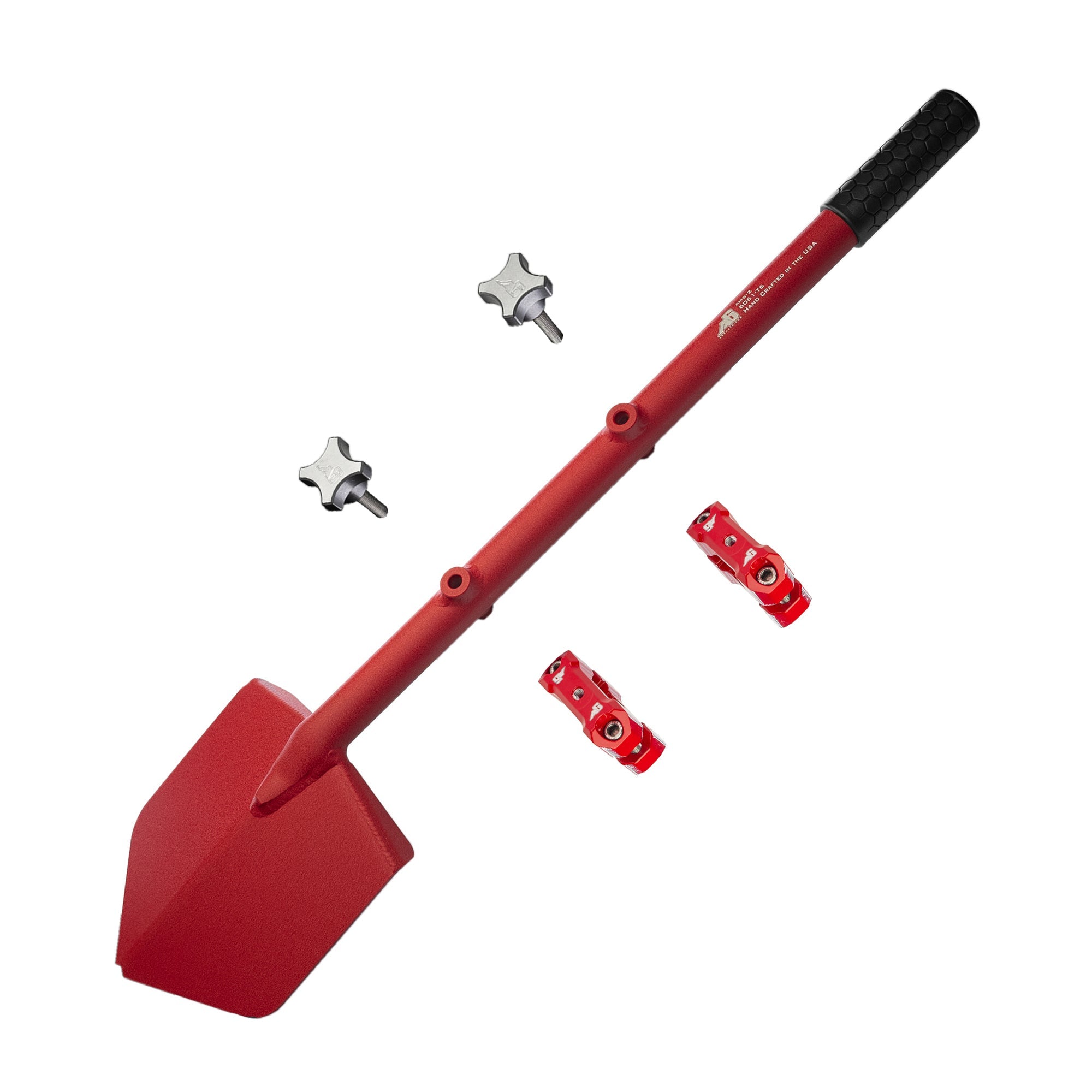 Agency 6 -Shovel / Mount Combo - Red Long Shovel / Red UMD with Knobs
