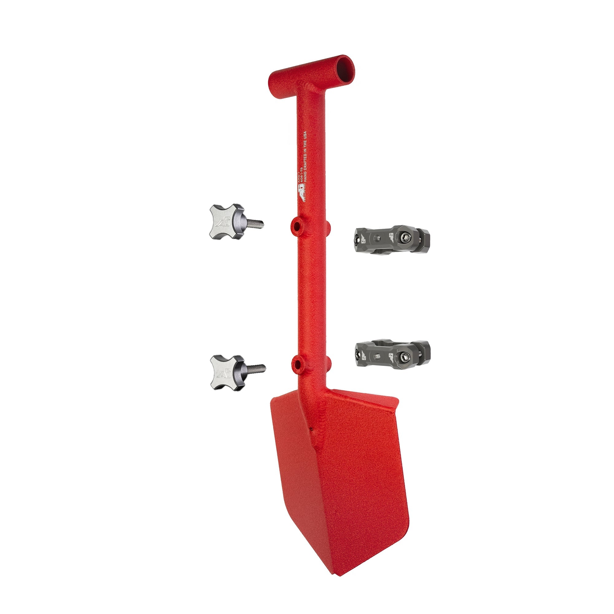 Agency 6 - Shovel / Mount Combo - Red Mini Shovel / Grey UMD with Knobs