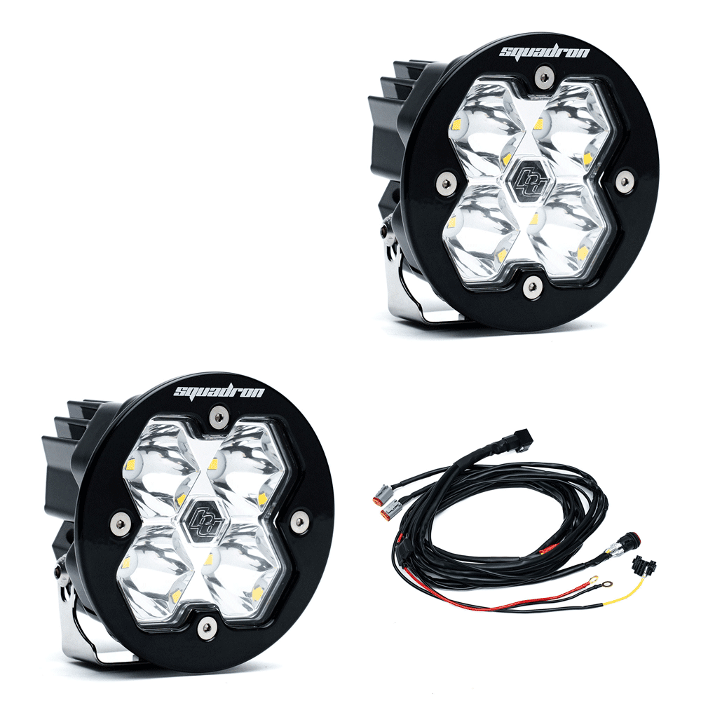 Baja Designs - Squadron-R 2.0 Sport Black LED Auxiliary Light Pod Pair - Universal