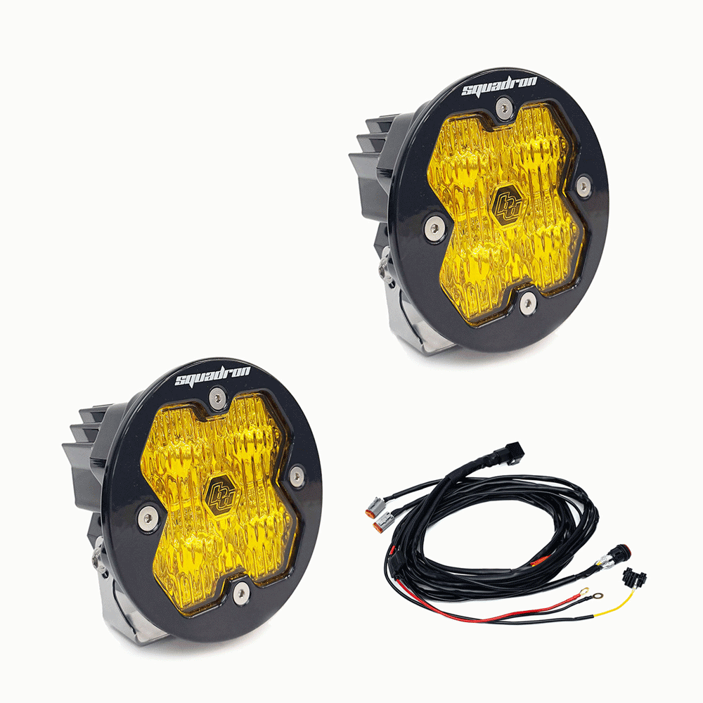 Baja Designs - Squadron-R 2.0 Sport Black LED Auxiliary Light Pod Pair - Universal
