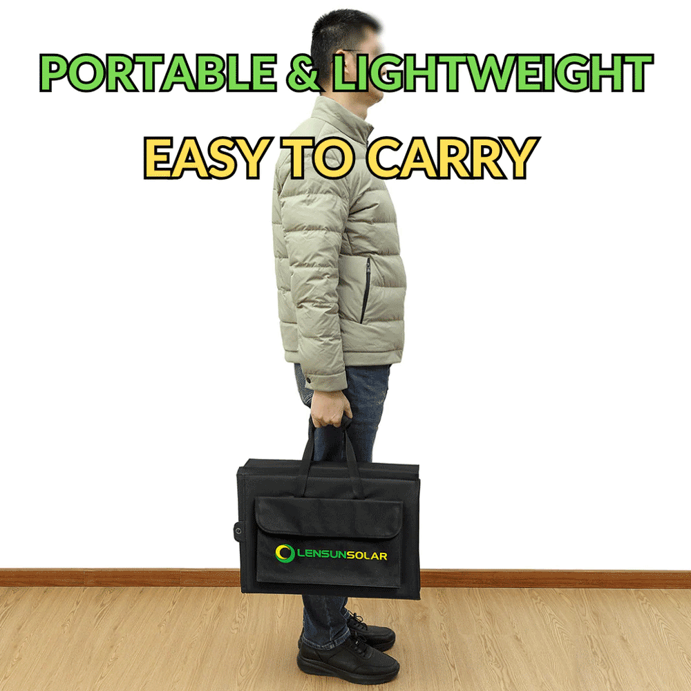 Lensun Solar - 300W 12V Solar Blanket for Power Station or 12V Battery