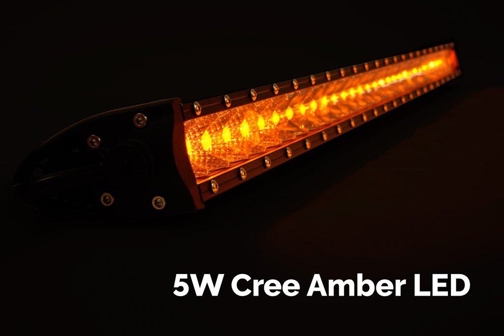 Cali Raised LED - 32" Slim Single Row LED Bar (Amber)