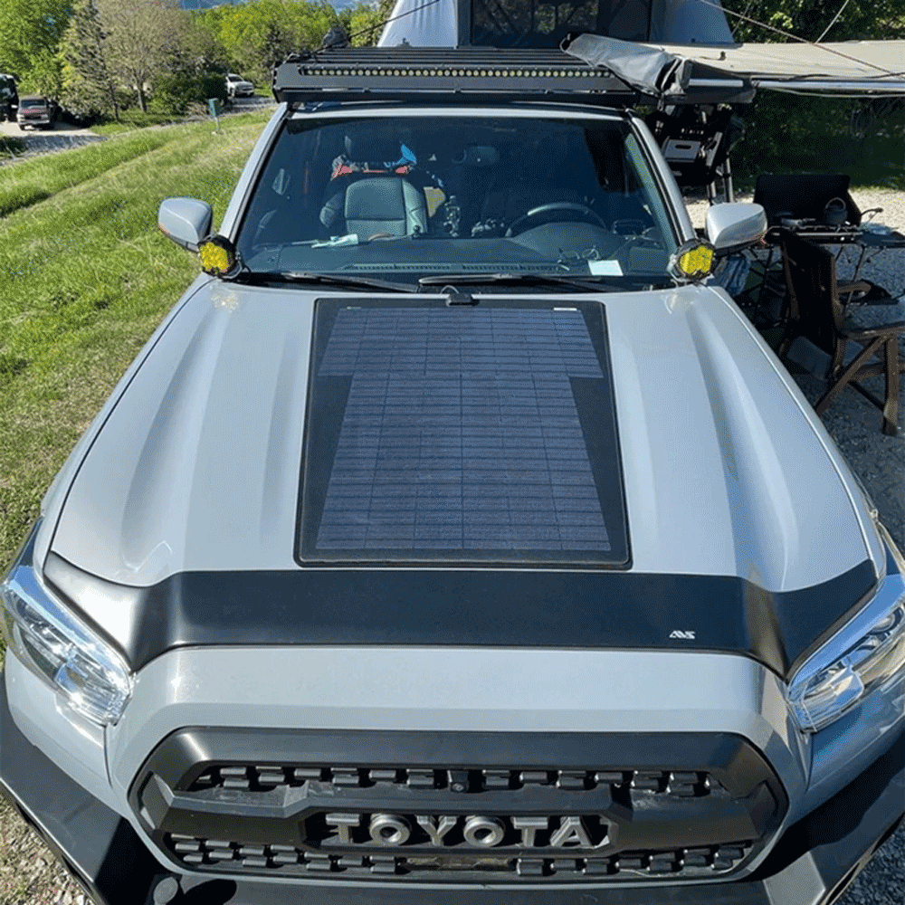 Lensun Solar - 90W Hood Flexible Solar Panel - Toyota Tacoma (2016-2023)
