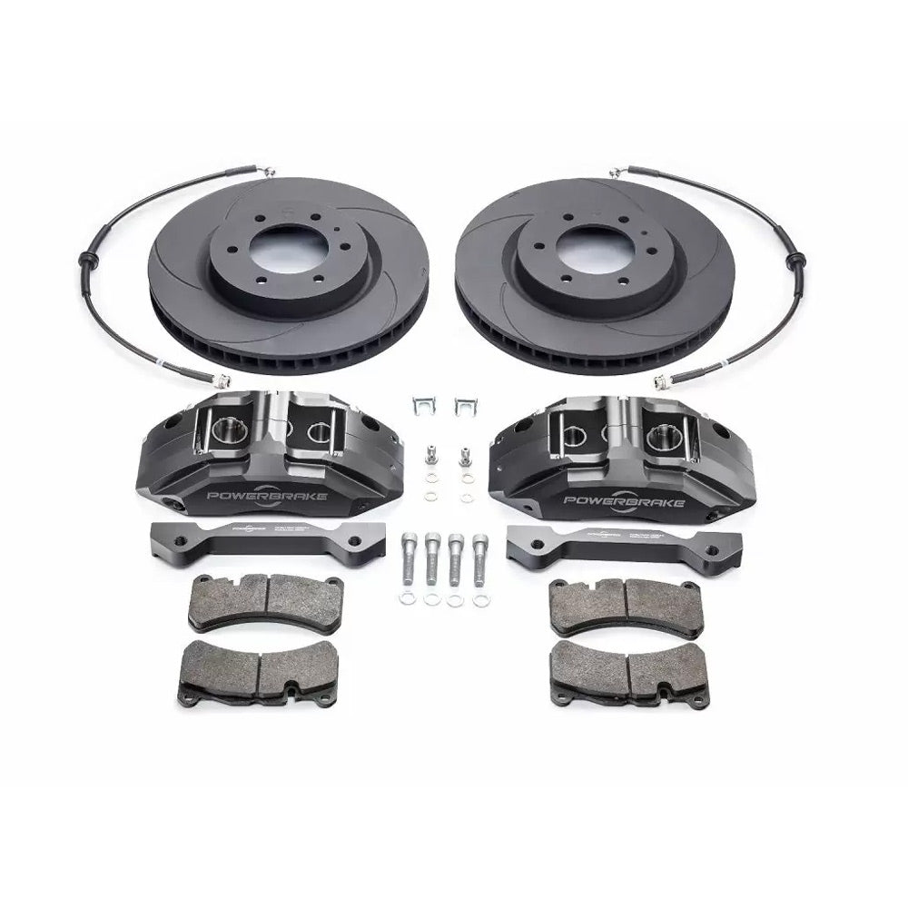 Powerbrake - Stage-1 Big Brake Kit - Grey - Toyota Tacoma (2005+), 4Runner (2003-2009), FJ Cruiser (2007-2014), Lexus GX470 (2003-2009)