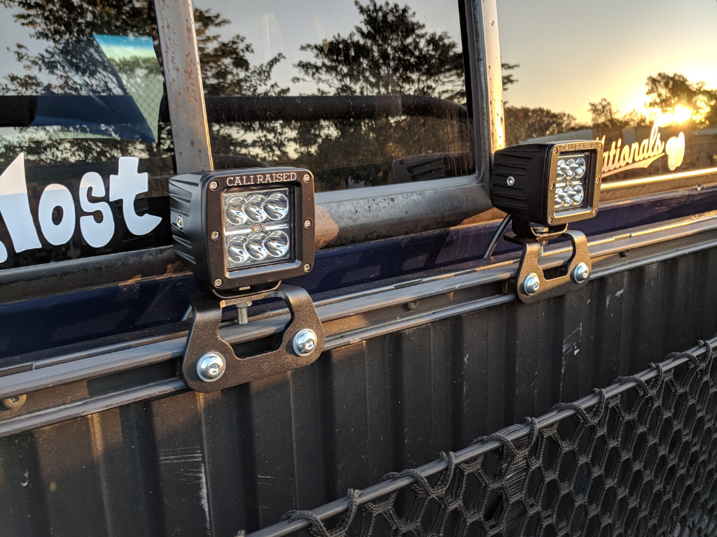Cali Raised LED - Bed Rail LED Pod Brackets Kit For Toyota Truck