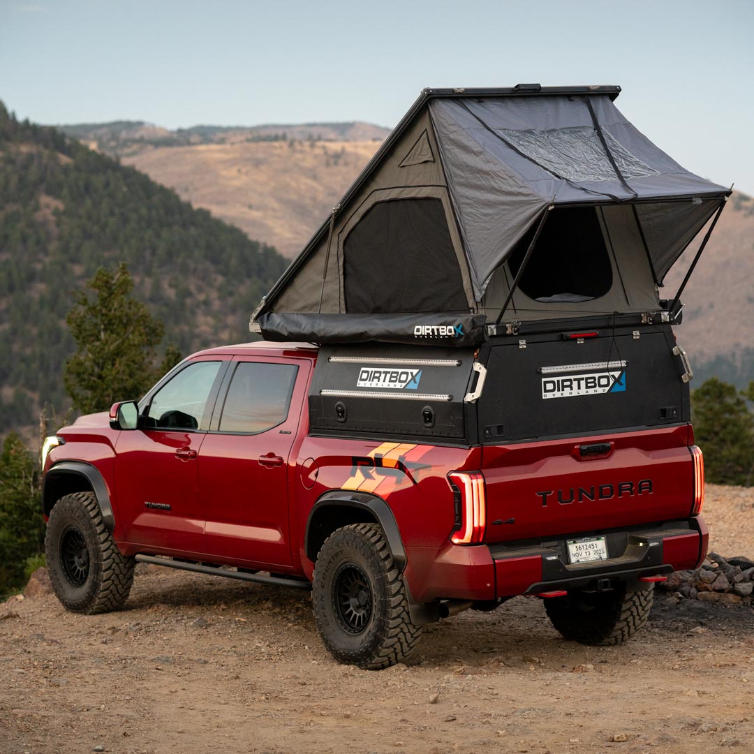 DirtBox - Canopy Camper – Modular Truck Camper Shell / Topper for Mid-Size & Full-Size Trucks - Toyota Tundra, Tacoma
