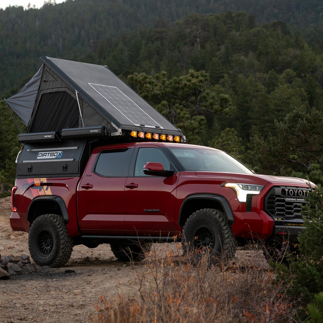DirtBox - Canopy Camper – Modular Truck Camper Shell / Topper for Mid-Size & Full-Size Trucks - Toyota Tundra, Tacoma