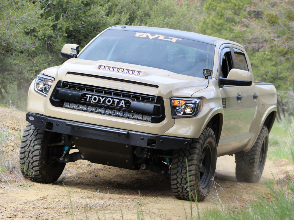 Cali Raised LED - 42" Hidden Grille Curved LED Light Bar Brackets Kit - Toyota Tundra (2014-2021)