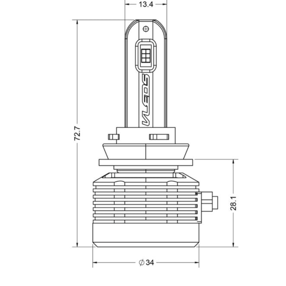 VLEDS - V35 Monochrome Series H11 H8 H9