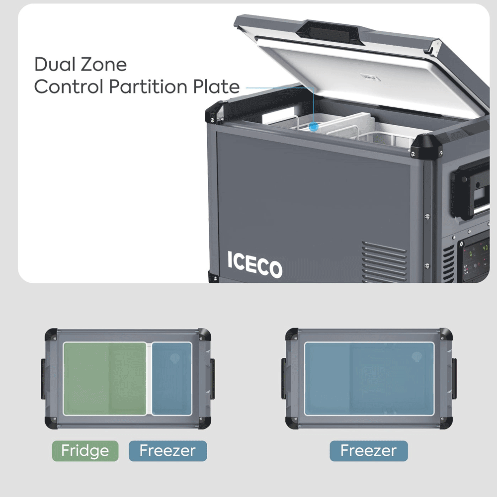 ICECO - VL45ProD Dual Zone Portable Freezer - Gray