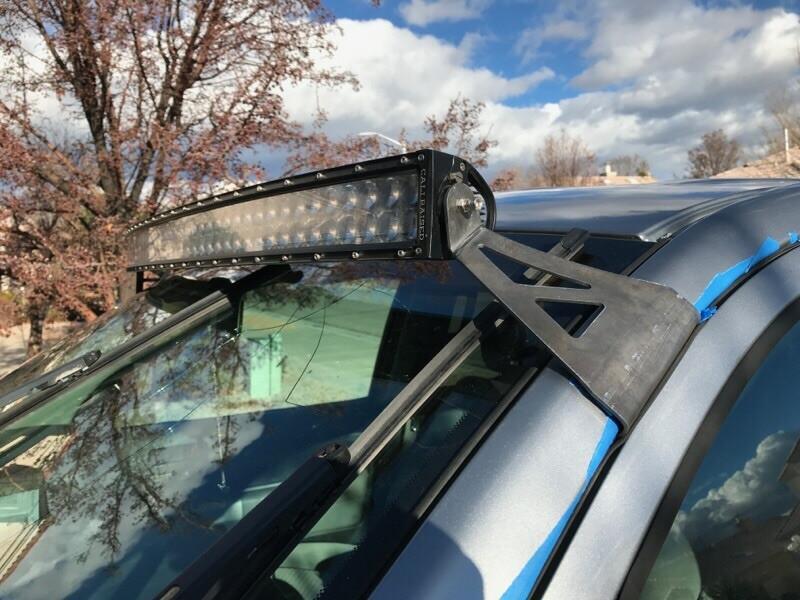 Cali Raised LED - 52" Curved LED Light Bar Roof Mounting Brackets - Toyota Tundra (2007-2021)